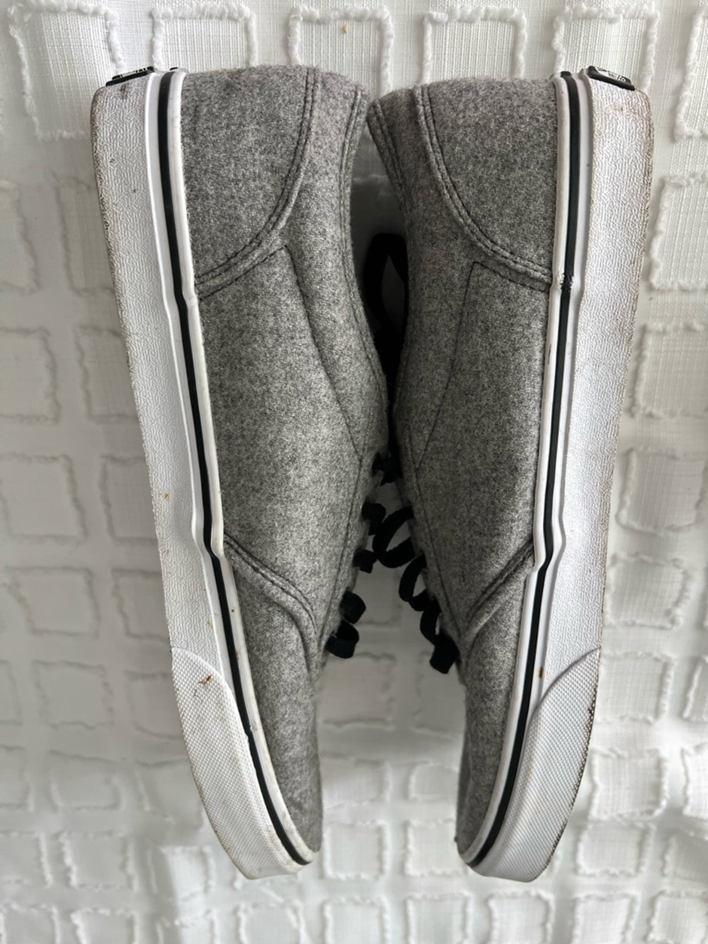 Vans Era Cush Flannel Gray Mens Size 12 Low Top Lace up Skateboard Skate Shoes - Picture 3 of 9